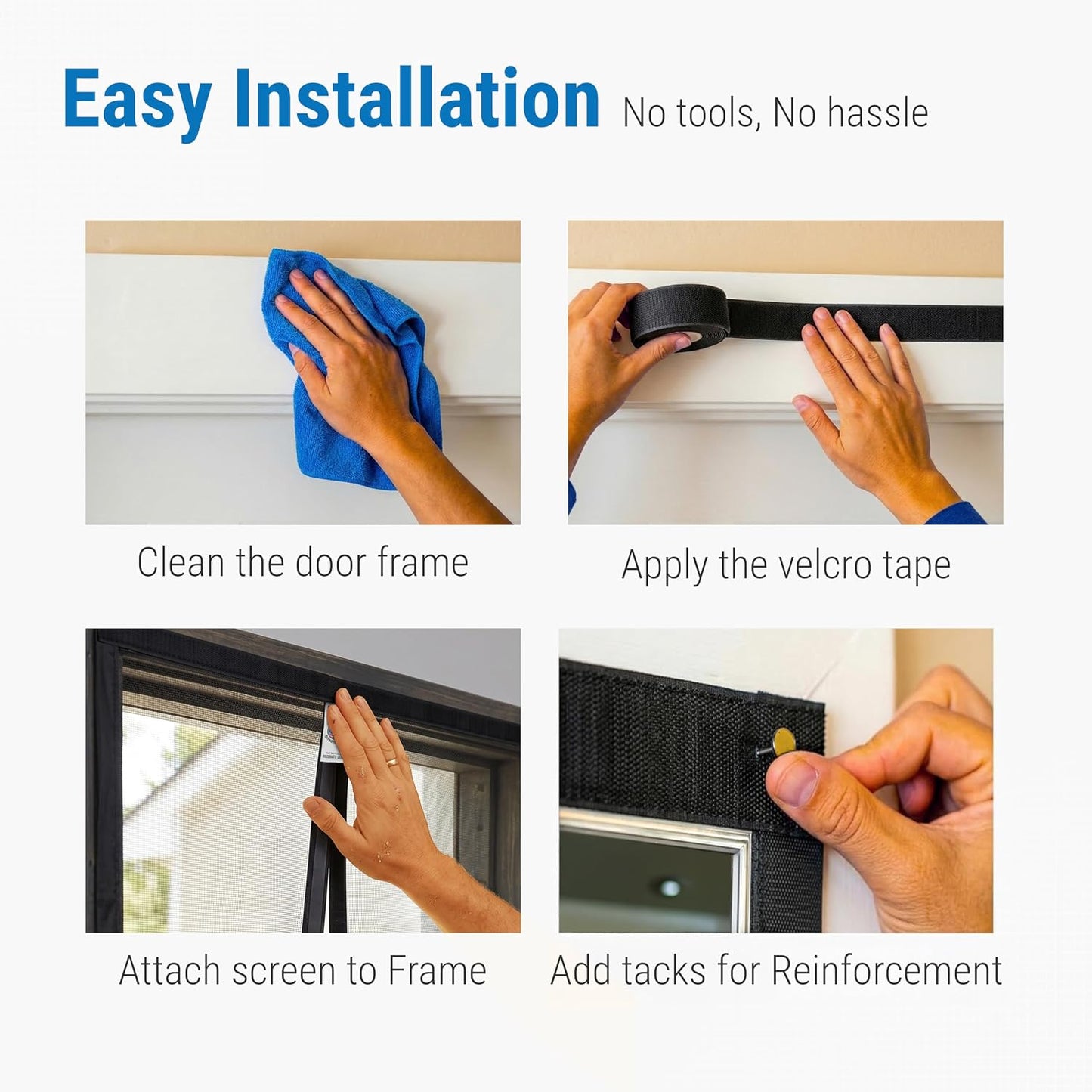 Auto Close Magnetic Mosquito Screen - Pro
