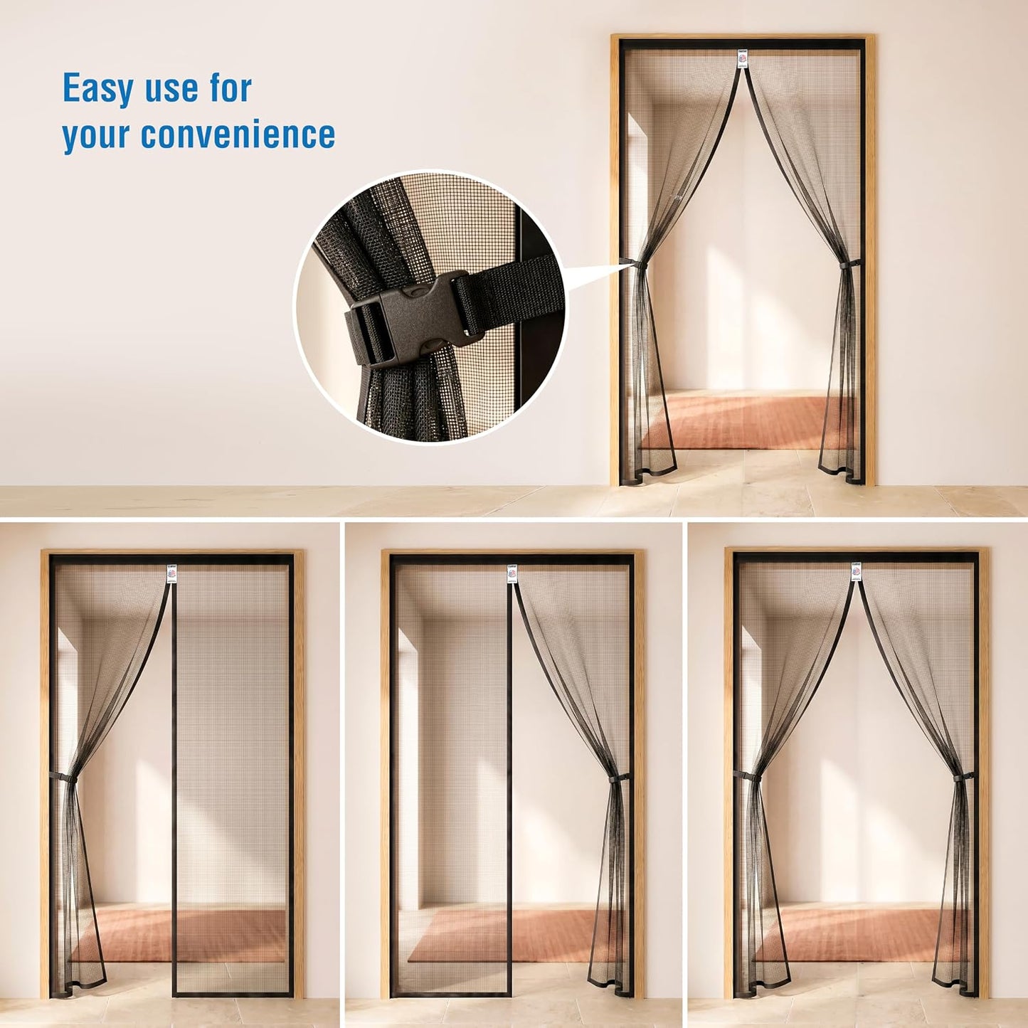Auto Close Magnetic Mosquito Screen - Pro
