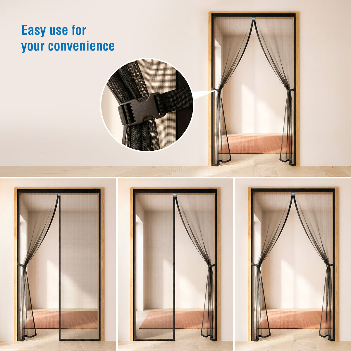 Phifer Auto Close Magnetic Mosquito Screen for Doors - Lite